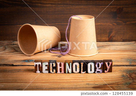 Retro Communication Concept Using Paper Cup Phone to Represent Early Technology Innovation Retro Communication Concept Using Paper Cup Phone to Represent Early Technology Innovation 128455139