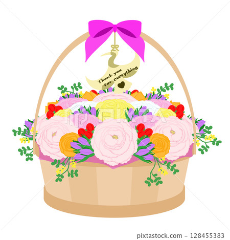 禮物_花籃插圖 128455383