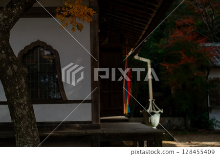 Photographing Kamanokuchiyama Chogakuji Temple in Tenri City, Nara Prefecture, in the height of autumn foliage Photographing Kamanokuchiyama Chogakuji Temple in Tenri City, Nara Prefecture, in the height of autumn foliage 128455409