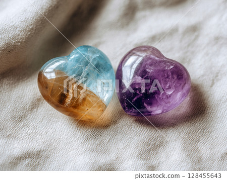 Two cute natural stones AI images 128455643