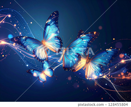 Beautiful butterflies 128455804