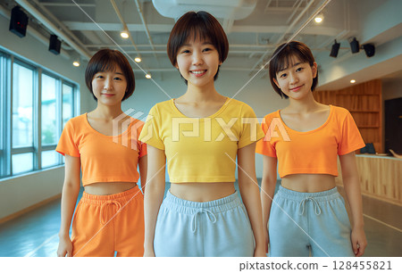 年輕女子就讀舞蹈學校 128455821