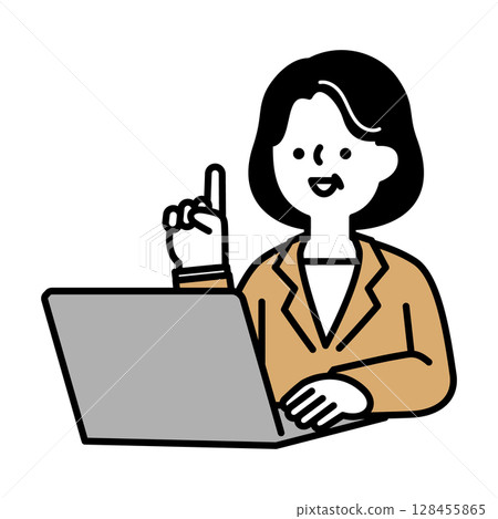 Image illustration of a smiling middle-aged and senior women having an online conversation Image illustration of a smiling middle-aged and senior women having an online conversation 128455865