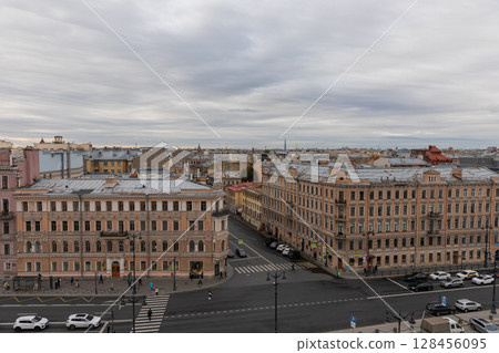 St. Petersburg Russia 16 october 2024view of the roofs of houses in St. Petersburg in autumn St. Petersburg Russia 16 october 2024view of the roofs of houses in St. Petersburg in autumn 128456095
