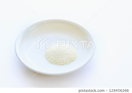 Gelatin on a plate 128456266