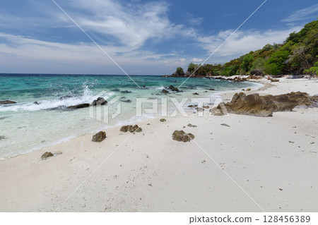 Tropical Paradise Beach and blue sky,Koh Lipe island in Satun,Thailand Tropical Paradise Beach and blue sky,Koh Lipe island in Satun,Thailand 128456389