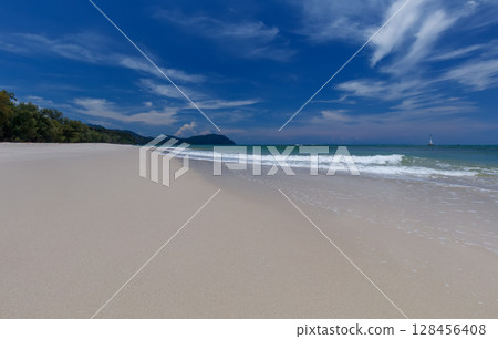 Tropical Paradise Beach and blue sky,Koh Lipe island in Satun,Thailand 128456408