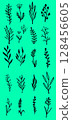 Set of vector blades of grass 128456605
