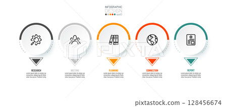 Business concept infographic template with option. 128456674