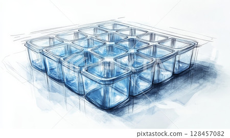 Innovative design of modular transparent containers for efficient storage 128457082