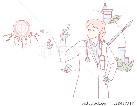 Healthcare Professional skilled in Medical Concepts Illustration and related Sciences and Practices 128457317