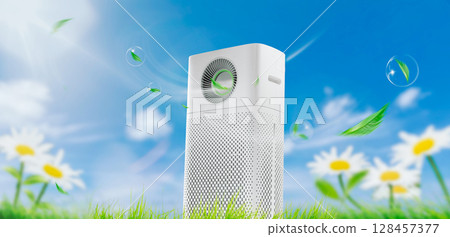 Modern Air Purifier Clean Fresh Home Environment Modern Air Purifier Clean Fresh Home Environment 128457377