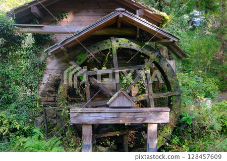 Old wooden watermill Old wooden watermill 128457609