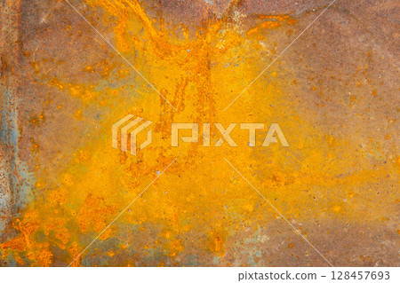 Rusty metal surface texture with corrosion 128457693