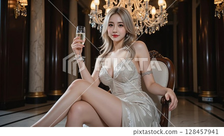 一件衣服的美麗女人 128457941