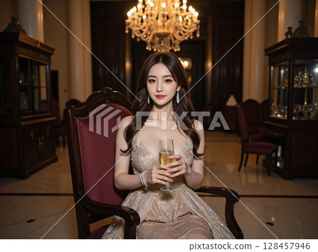 一件衣服的美麗女人 128457946