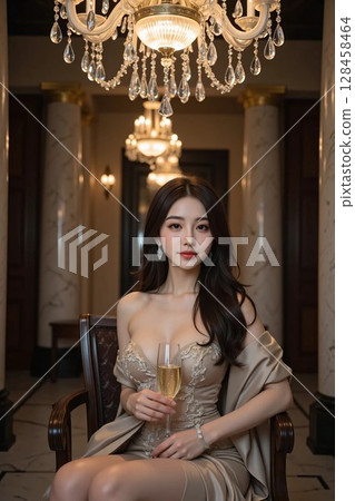 穿著漂亮衣服的女人 128458464