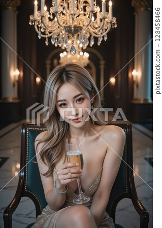 穿著漂亮衣服的女人 128458466