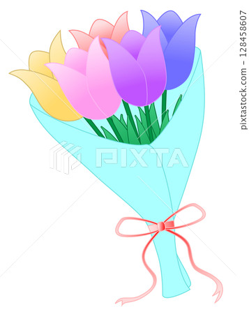  鬱金香花束 128458607