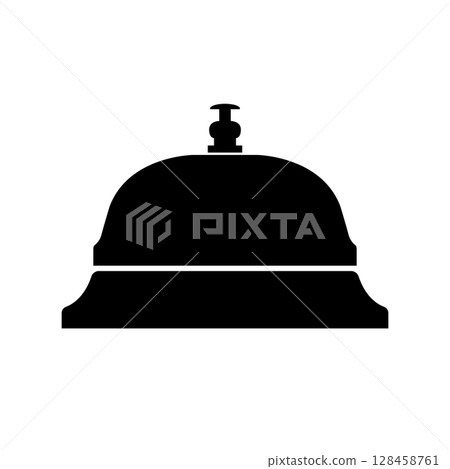 Hotel reception call bell or concierge service flat icon 128458761