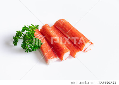 Crab-flavored kamaboko (with plastic wrap) 128459253