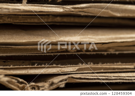 cardboard for boxes, corrugated cardboard after use in transportation cardboard for boxes, corrugated cardboard after use in transportation 128459304