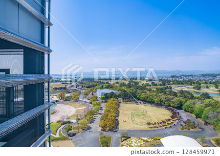 濱名湖花園公園的瞭望塔景觀（靜岡縣濱松市） 128459971