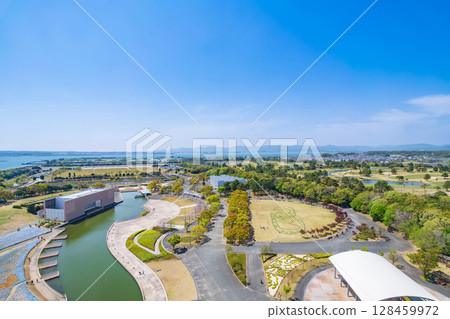 濱名湖花園公園的瞭望塔景觀（靜岡縣濱松市） 128459972