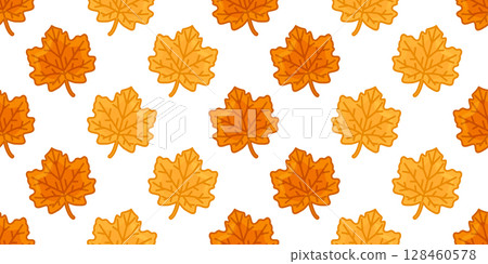 Maple Leaf Seamless Fall Pattern Maple Leaf Seamless Fall Pattern 128460578