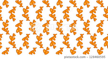 Orange Abstract Leaf Seamless Pattern Orange Abstract Leaf Seamless Pattern 128460595