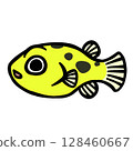 Simple illustration of an Amur puffer 128460667