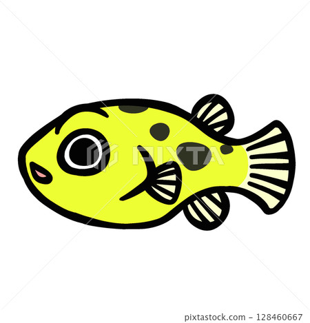 Simple illustration of an Amur puffer 128460667