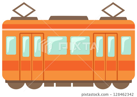 One car train illustration vector material 128462342