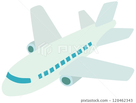 飛機插畫向量素材 128462343