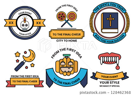 Set of illustrations in party and event concepts in line drawing style Set of illustrations in party and event concepts in line drawing style 128462368