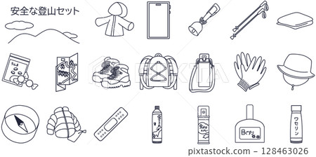 安全登山線圖示集 128463026
