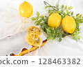 Lemon cake with icing 128463382