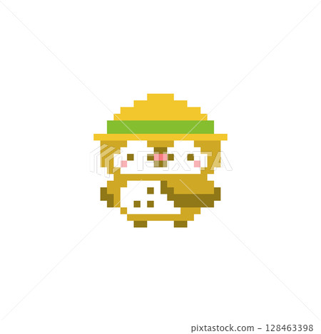 草帽與貓頭鷹像素藝術 128463398
