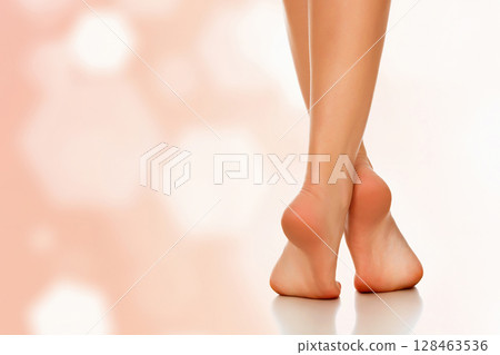 Pretty woman against an abstract background 128463536