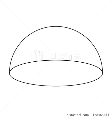 半球形狀的向量圖 128463611