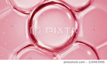 A visually striking abstract with pink bubbles on a soft, harmonious background 128463999