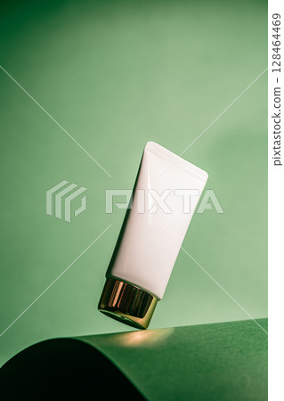 A white tube of soothing face cream 128464469