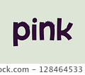 Creative vector word art of pink with fun bite and fur effects, quirky cartoon style typography design, perfect for playful branding, kids decor, t-shirt prints, or funky posters 128464533