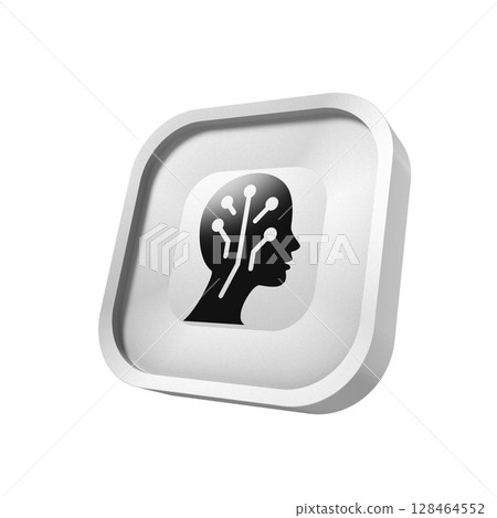 Artificial intelligence icon app in transparent background Artificial intelligence icon app in transparent background 128464552