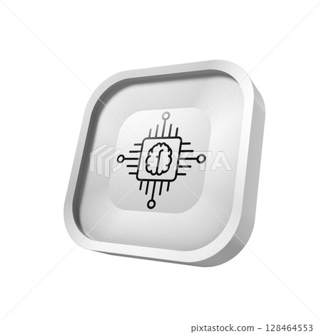 Ai mind chip icon app in transparent background, artificial intelligence brain Ai mind chip icon app in transparent background, artificial intelligence brain 128464553