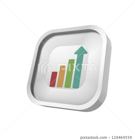 Growth chart icon app in transparent background Growth chart icon app in transparent background 128464559