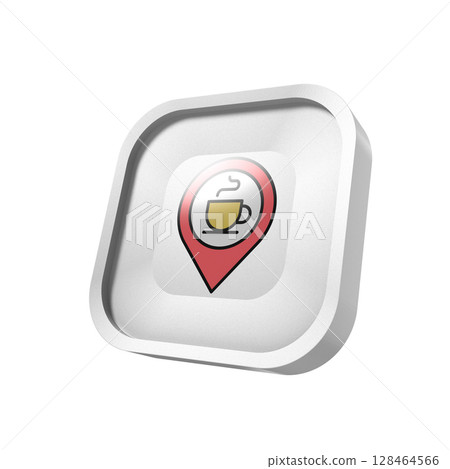 Coffee shop map pin it icon app in transparent background Coffee shop map pin it icon app in transparent background 128464566