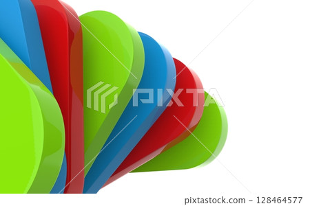 colorfull background of abstract shape in white render colorfull background of abstract shape in white render 128464577