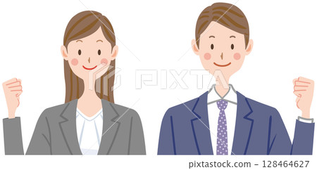 Illustration of a businessman posing in a fist pump Illustration of a businessman posing in a fist pump 128464627