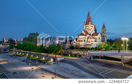 St. Francis of Assisi Church in Vienna, Austria St. Francis of Assisi Church in Vienna, Austria 128464717